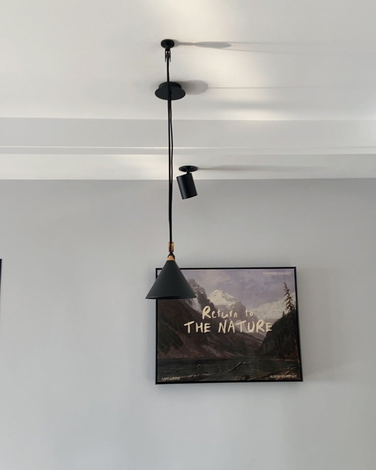 OlveraiCone Counterweight Pulley Swag Pendant Lamp