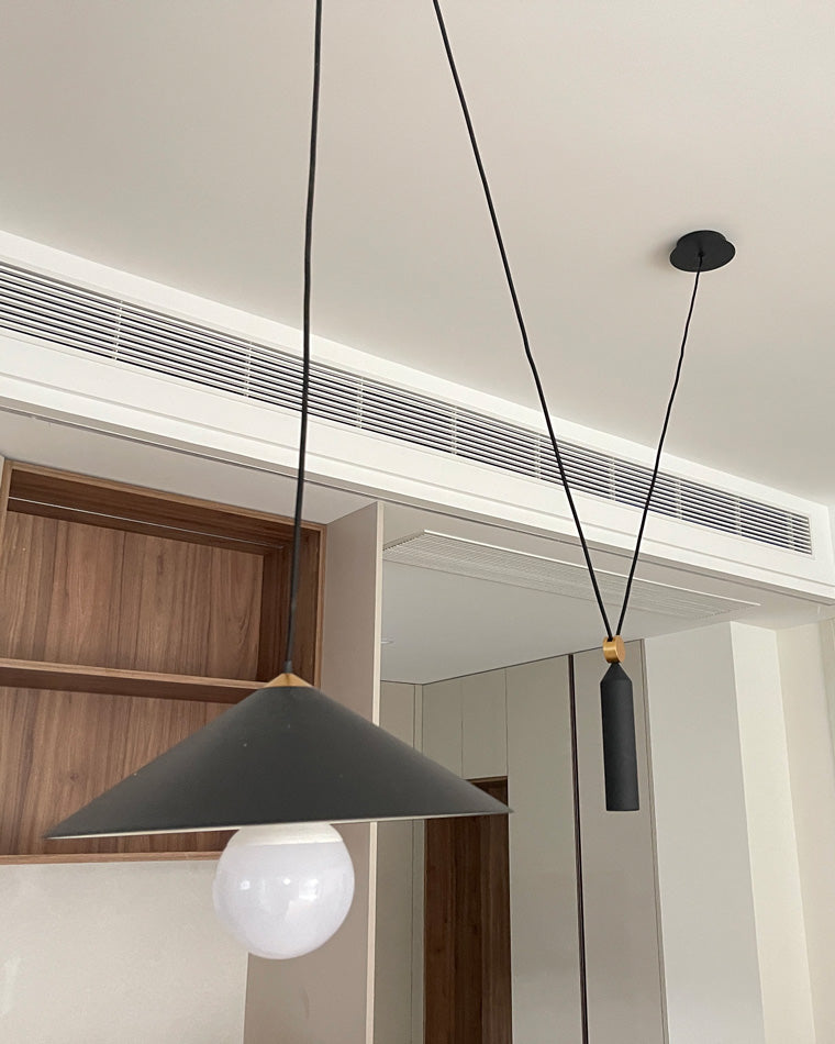OlveraiCone Counterweight Pulley Swag Pendant Lamp