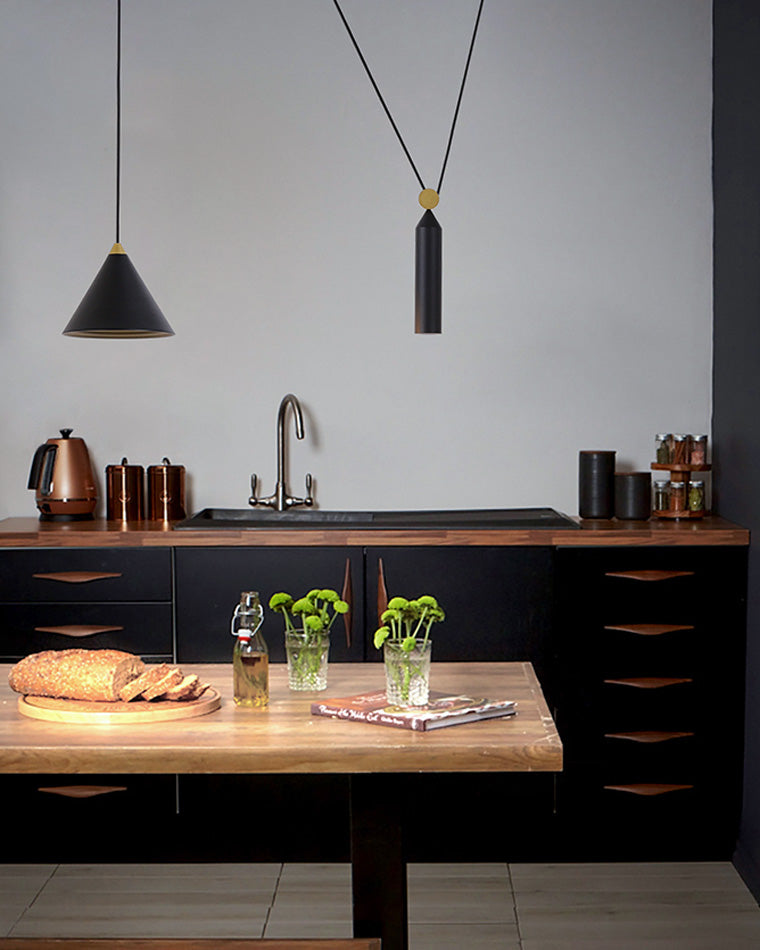 OlveraiCone Counterweight Pulley Swag Pendant Lamp