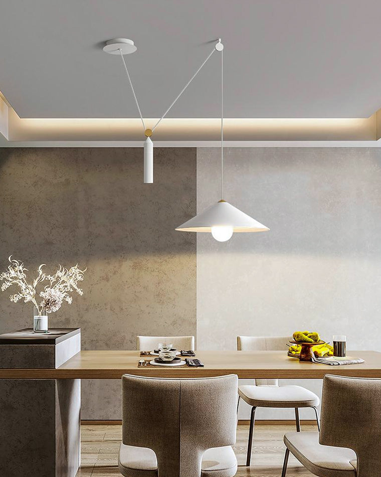 OlveraiCone Counterweight Pulley Swag Pendant Lamp