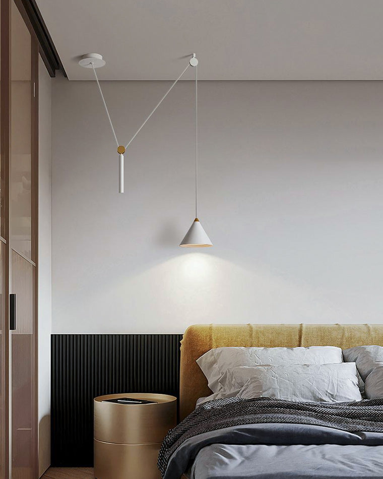 OlveraiCone Counterweight Pulley Swag Pendant Lamp