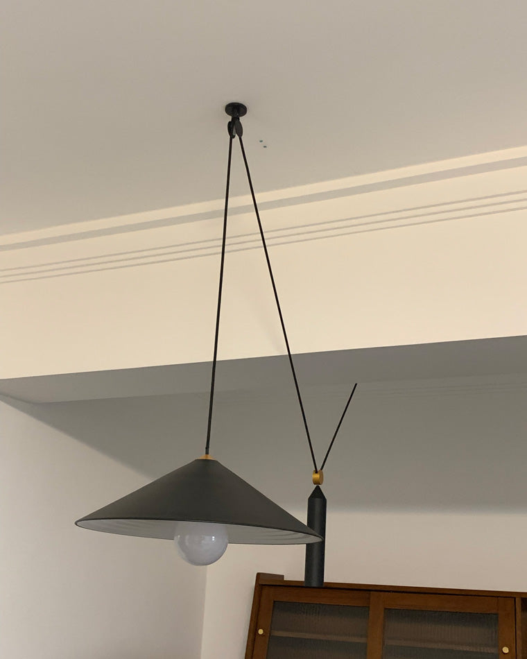 OlveraiCone Counterweight Pulley Swag Pendant Lamp
