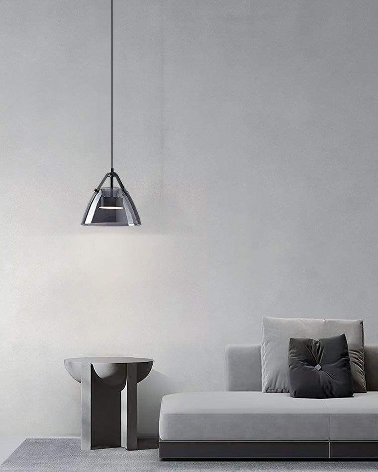 Olverai 3 Light Smoked Glass Pendant Light