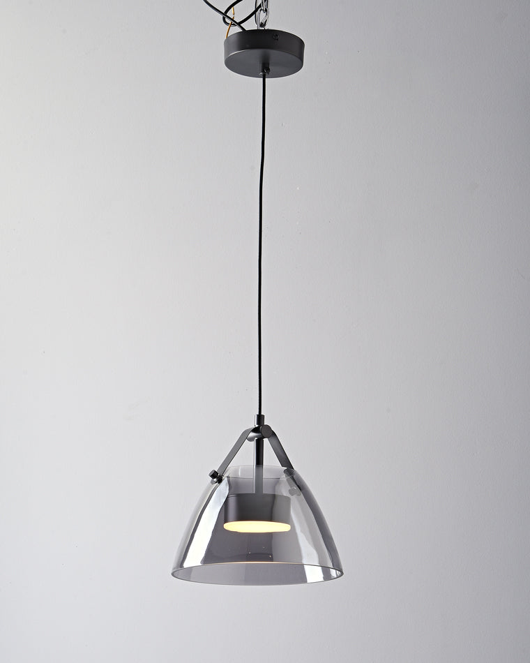 Olverai 3 Light Smoked Glass Pendant Light