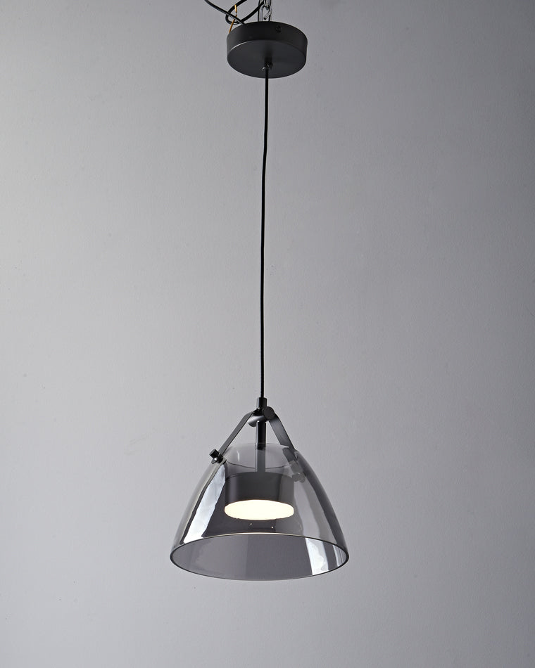 Olverai 3 Light Smoked Glass Pendant Light