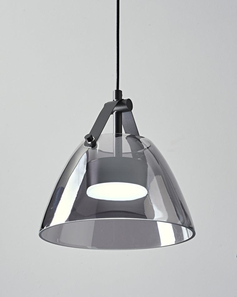 Olverai 3 Light Smoked Glass Pendant Light