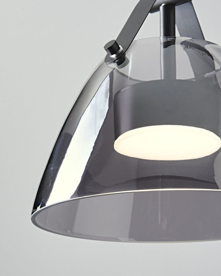 Olverai 3 Light Smoked Glass Pendant Light