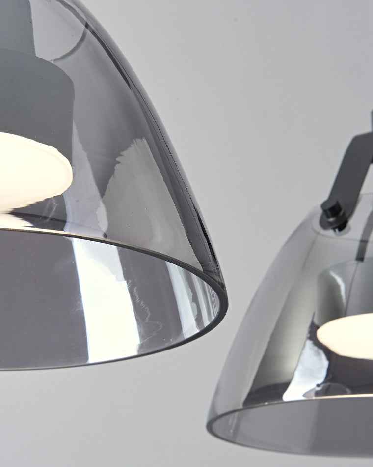 Olverai 3 Light Smoked Glass Pendant Light