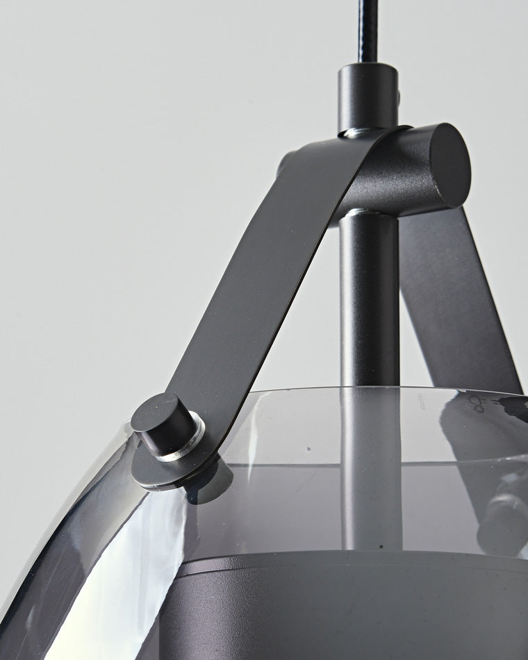 Olverai 3 Light Smoked Glass Pendant Light