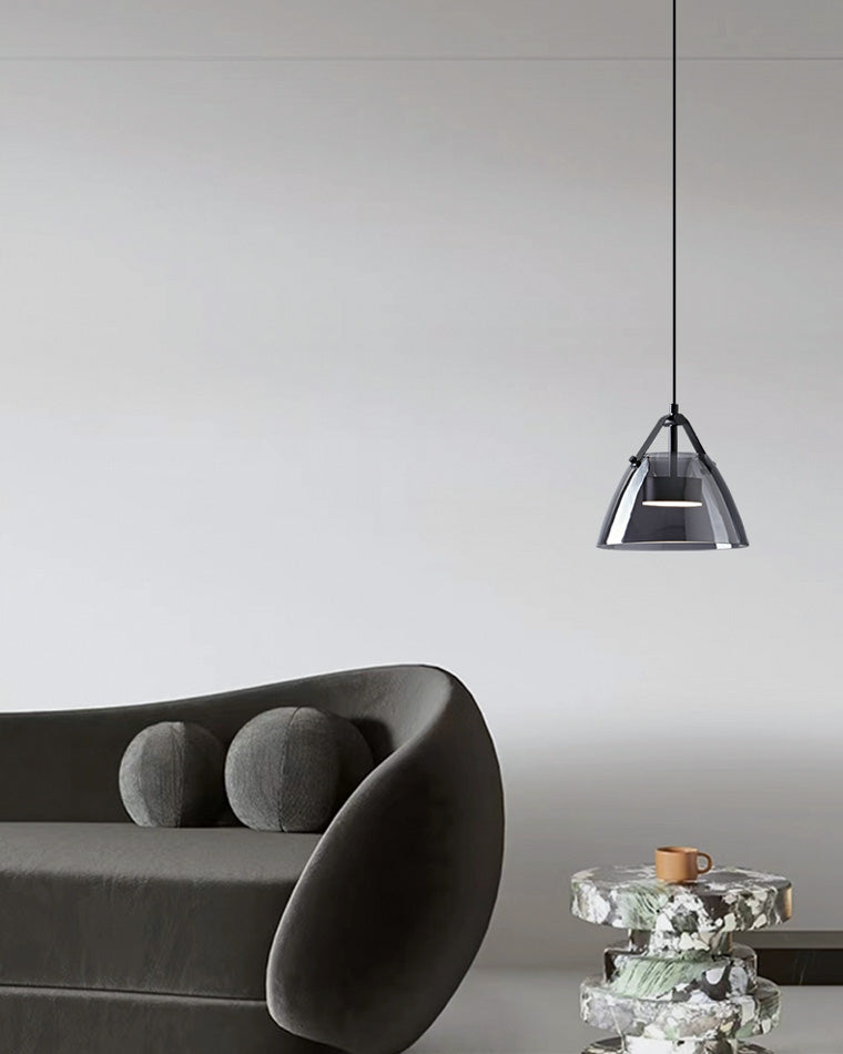 Olverai 3 Light Smoked Glass Pendant Light