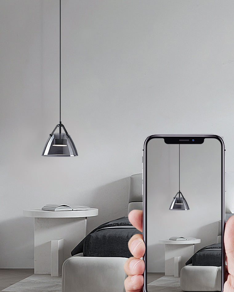 Olverai 3 Light Smoked Glass Pendant Light