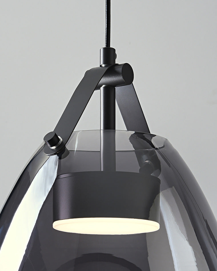Olverai 3 Light Smoked Glass Pendant Light