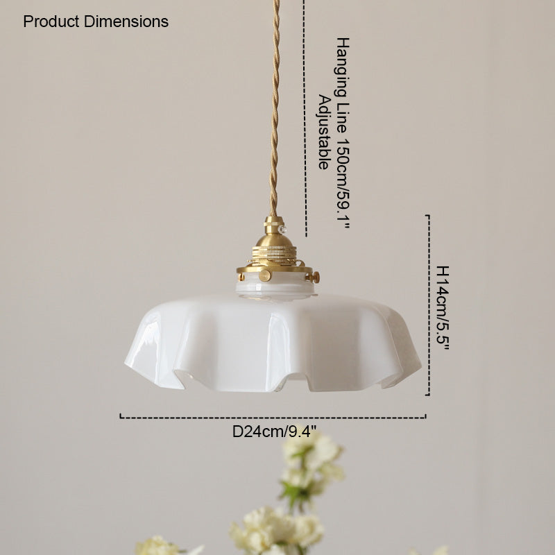 Olverai Retro Coloured/Pink Glass Pendant Light