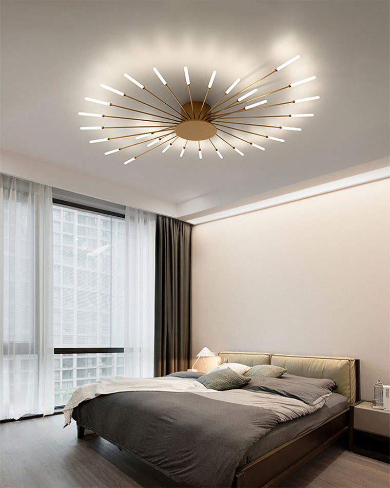Olverai Firework Starburst Flush Mount Ceiling Light