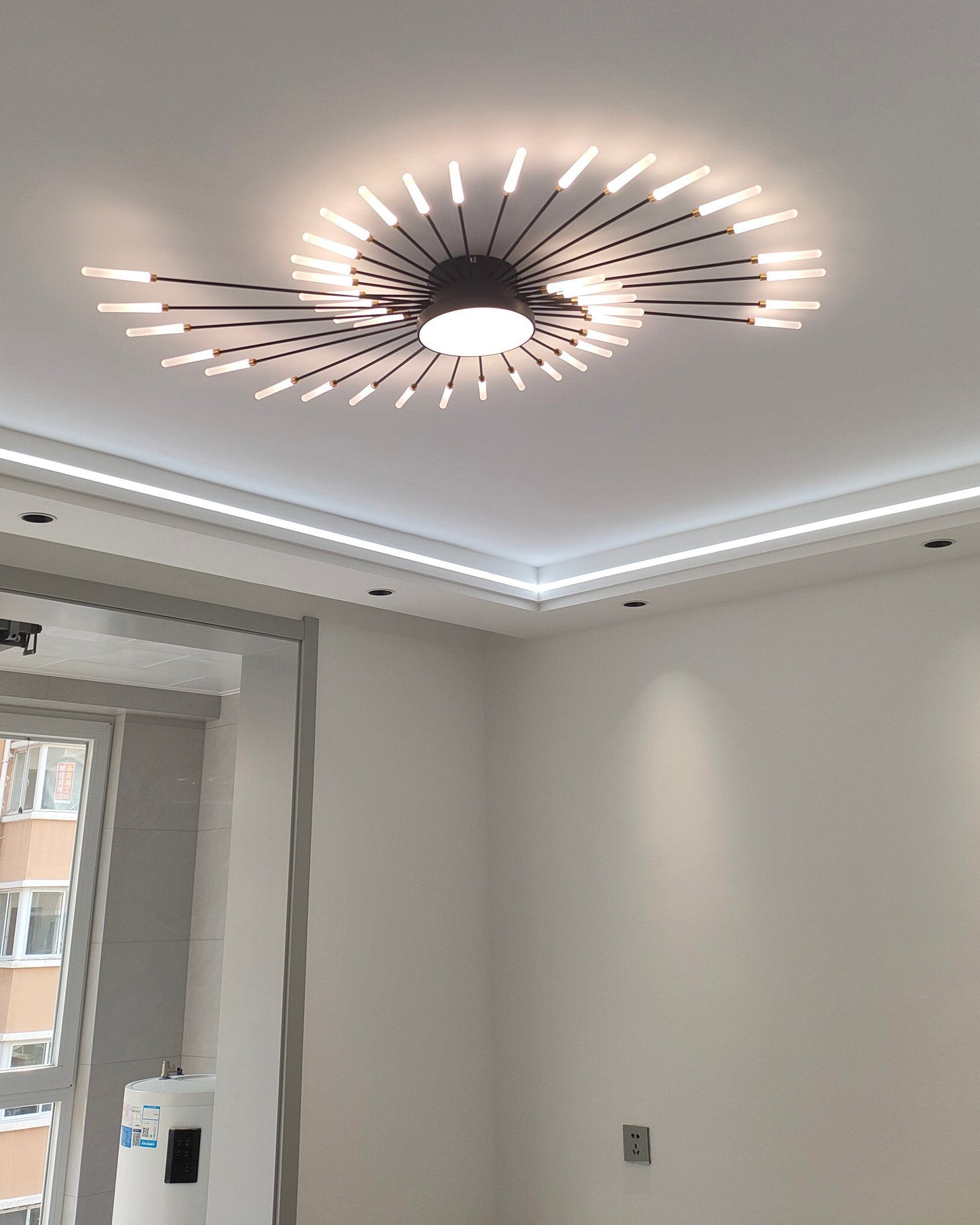 Olverai Firework Sunburst Flush Mount Ceiling Light