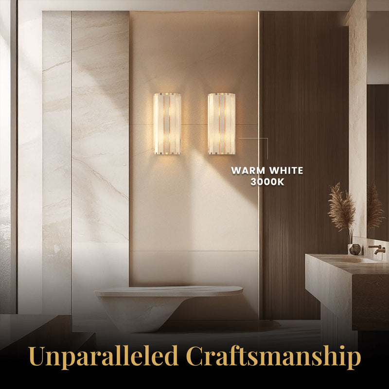 Olverai Sorelia Alabaster Wall Sconce