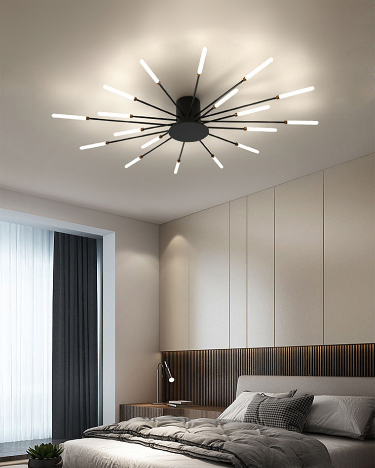 Olverai Firework Starburst Flush Mount Ceiling Light