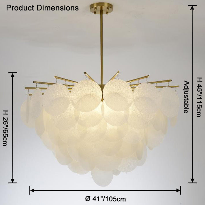 Olverai Tiered Textured Glass Cloud Chandelier