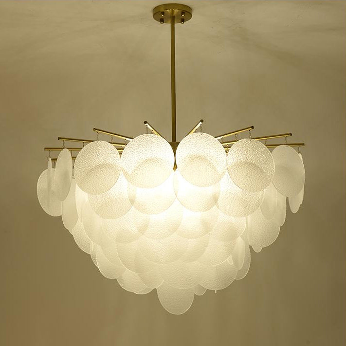 Olverai Tiered Textured Glass Cloud Chandelier