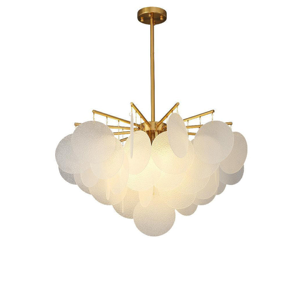 Olverai Tiered Textured Glass Cloud Chandelier