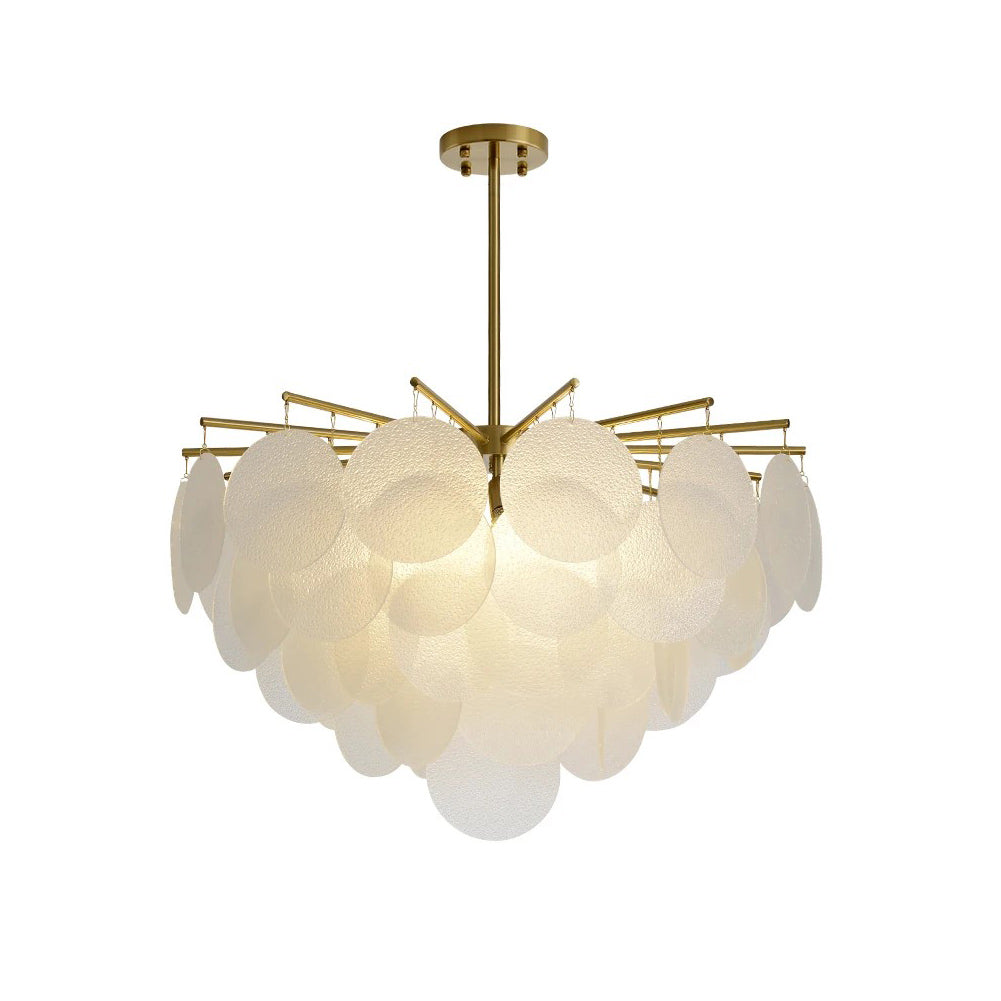 Olverai Tiered Textured Glass Cloud Chandelier