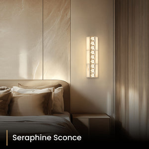 Olverai Avelisse Alabaster Crystal Wall Sconce
