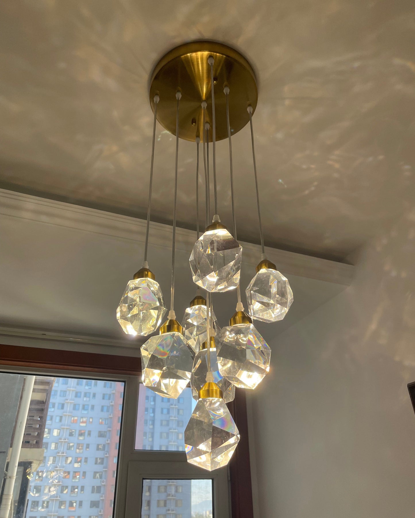 Olverai Rock Crystal Rain Chandelier