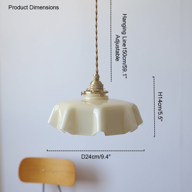 Olverai Retro Coloured/Pink Glass Pendant Light