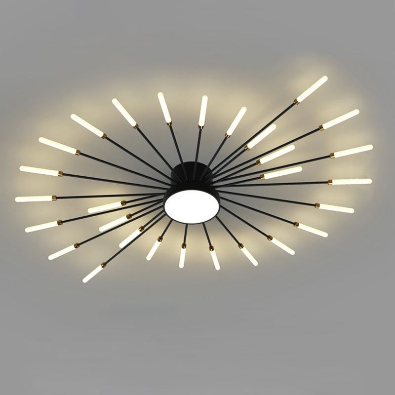 Olverai Firework Sunburst Flush Mount Ceiling Light