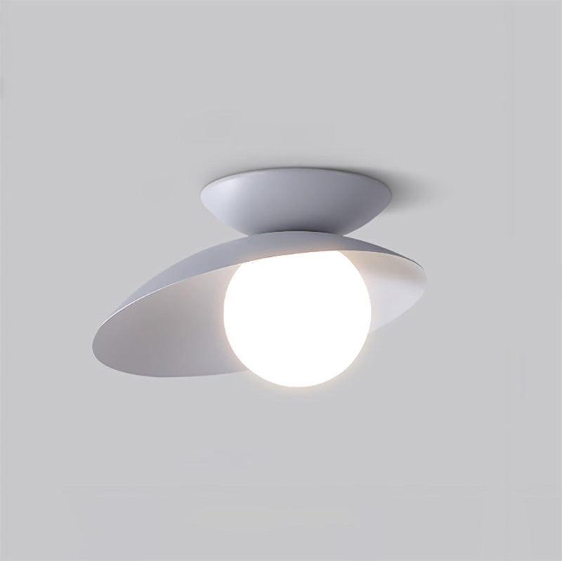 Olverai Frosted Glass Globe Asymmetrical Ceiling Light