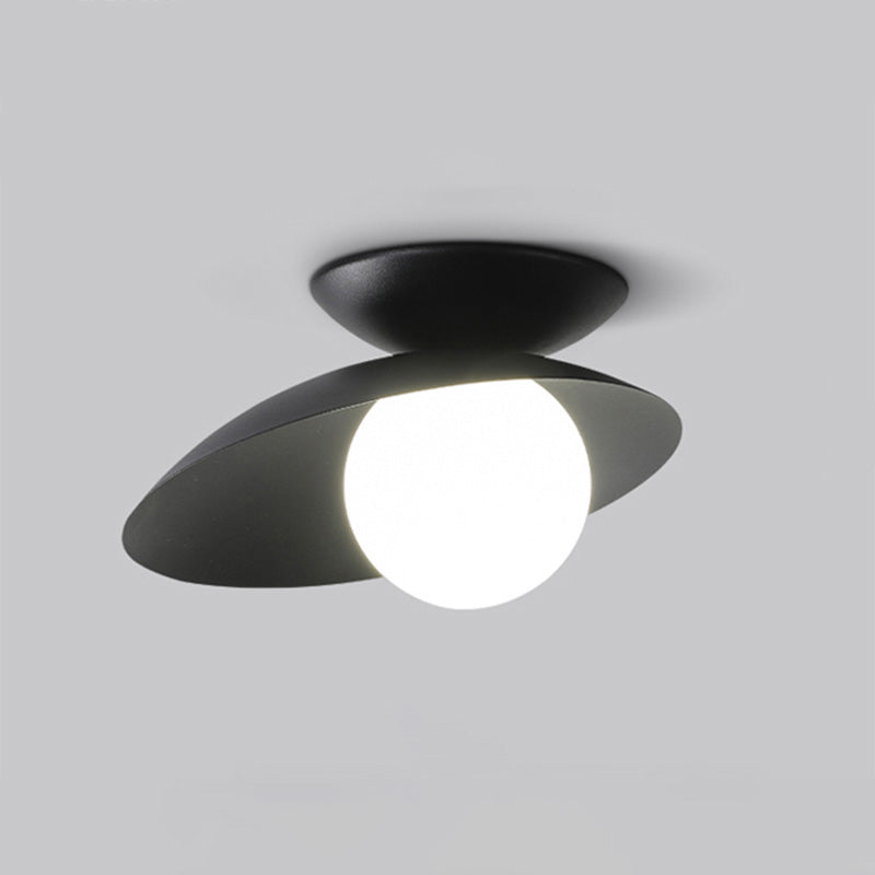 Olverai Frosted Glass Globe Asymmetrical Ceiling Light