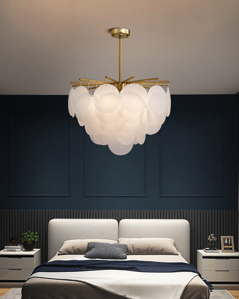 Olverai Tiered Textured Glass Cloud Chandelier