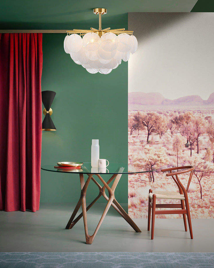 Olverai Tiered Textured Glass Cloud Chandelier