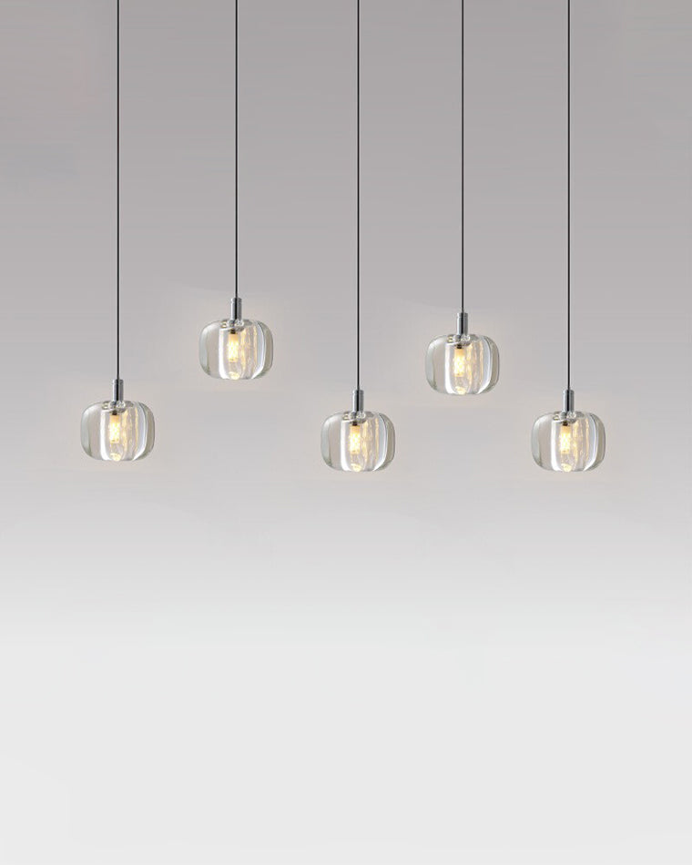 Olverai Colored Glass Multi Pendant Chandelier