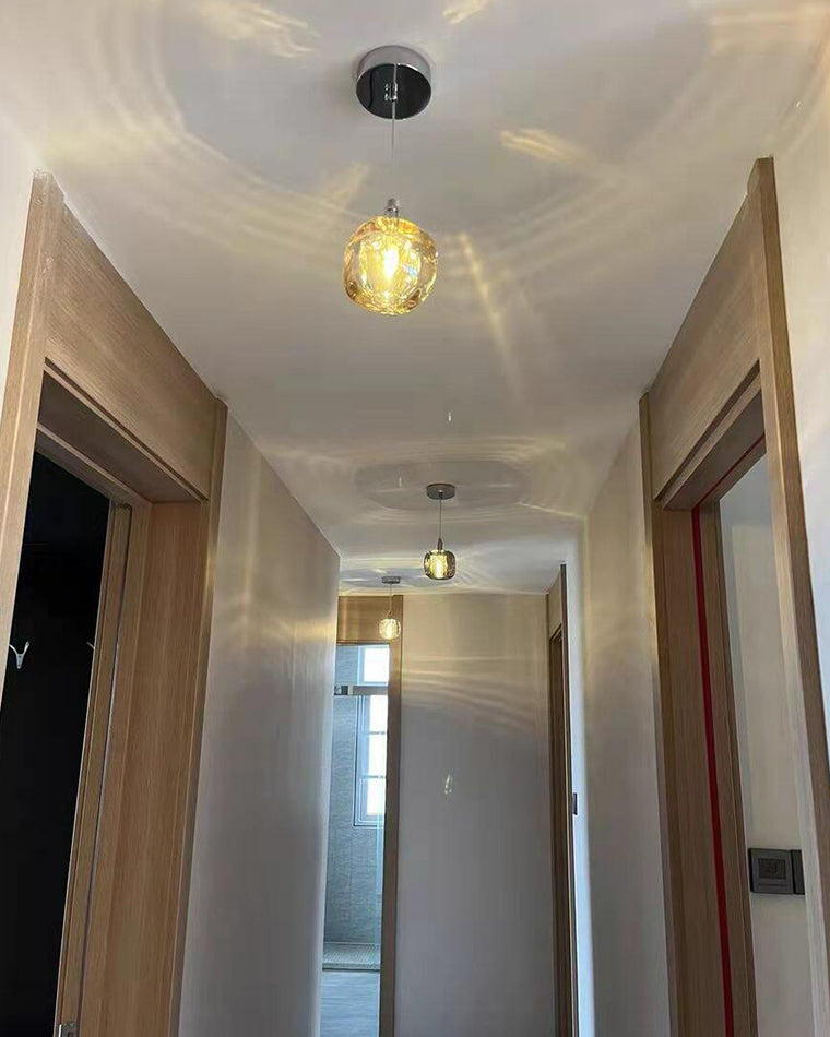 Olverai Colored Glass Multi Pendant Chandelier