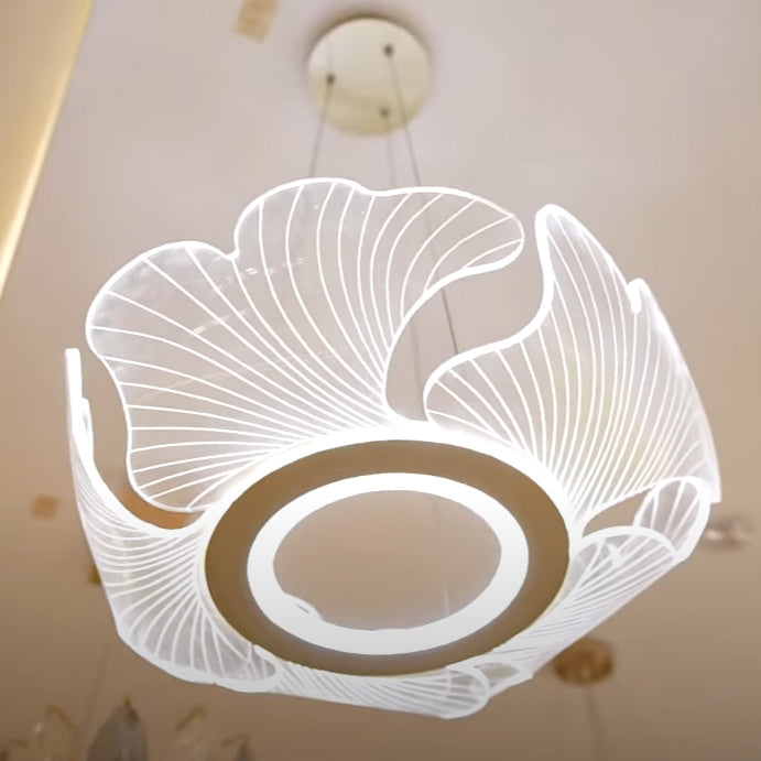 Olverai Acrylic Ginkgo Leaf Chandelier