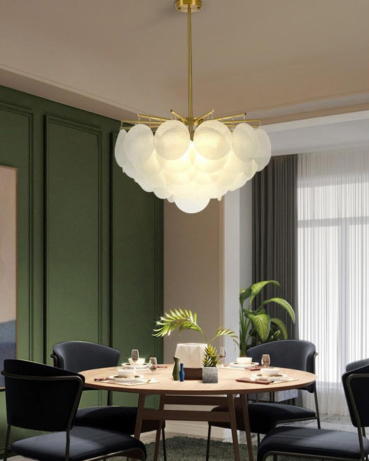 Olverai Tiered Textured Glass Cloud Chandelier