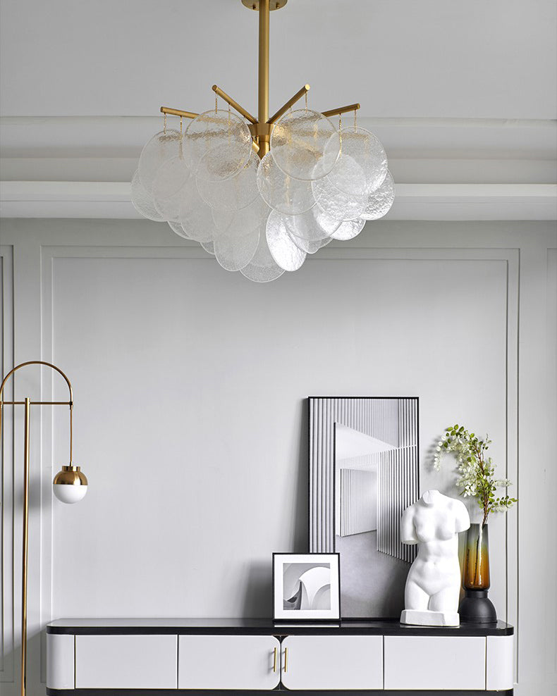 Olverai Tiered Textured Glass Cloud Chandelier
