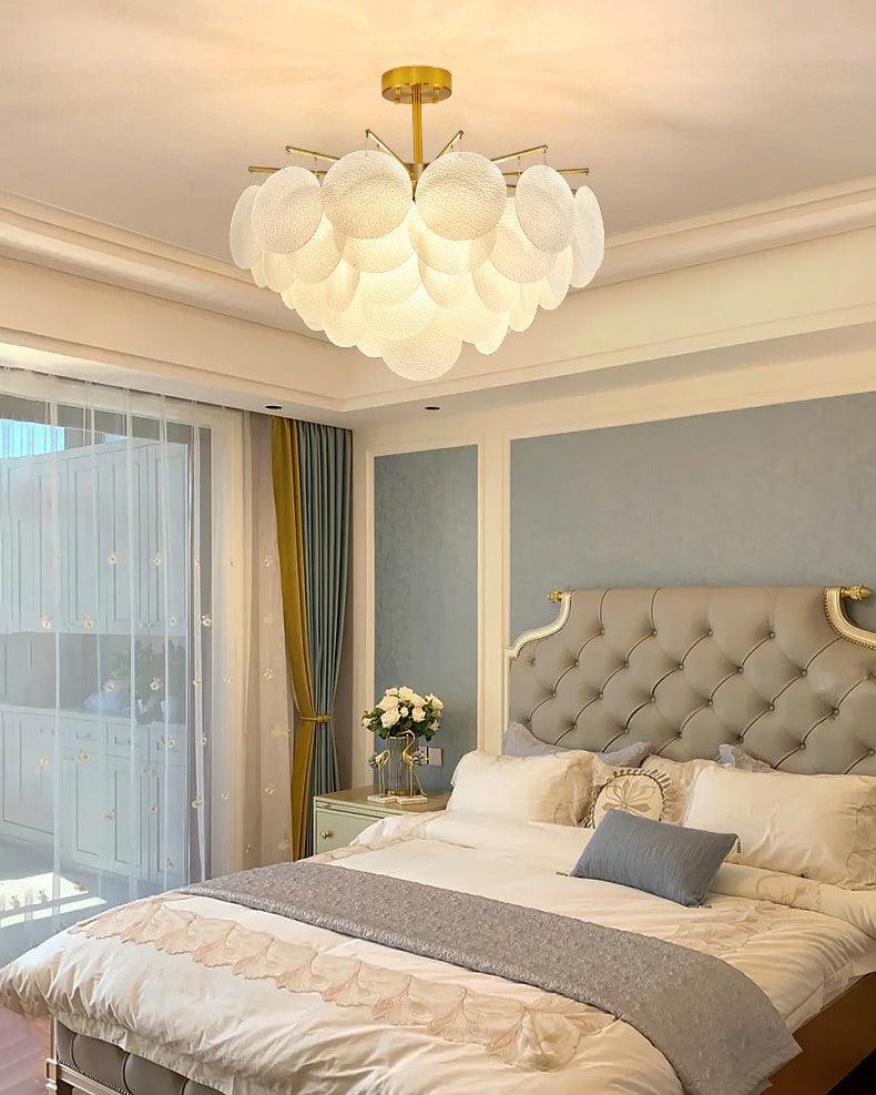 Olverai Tiered Textured Glass Cloud Chandelier