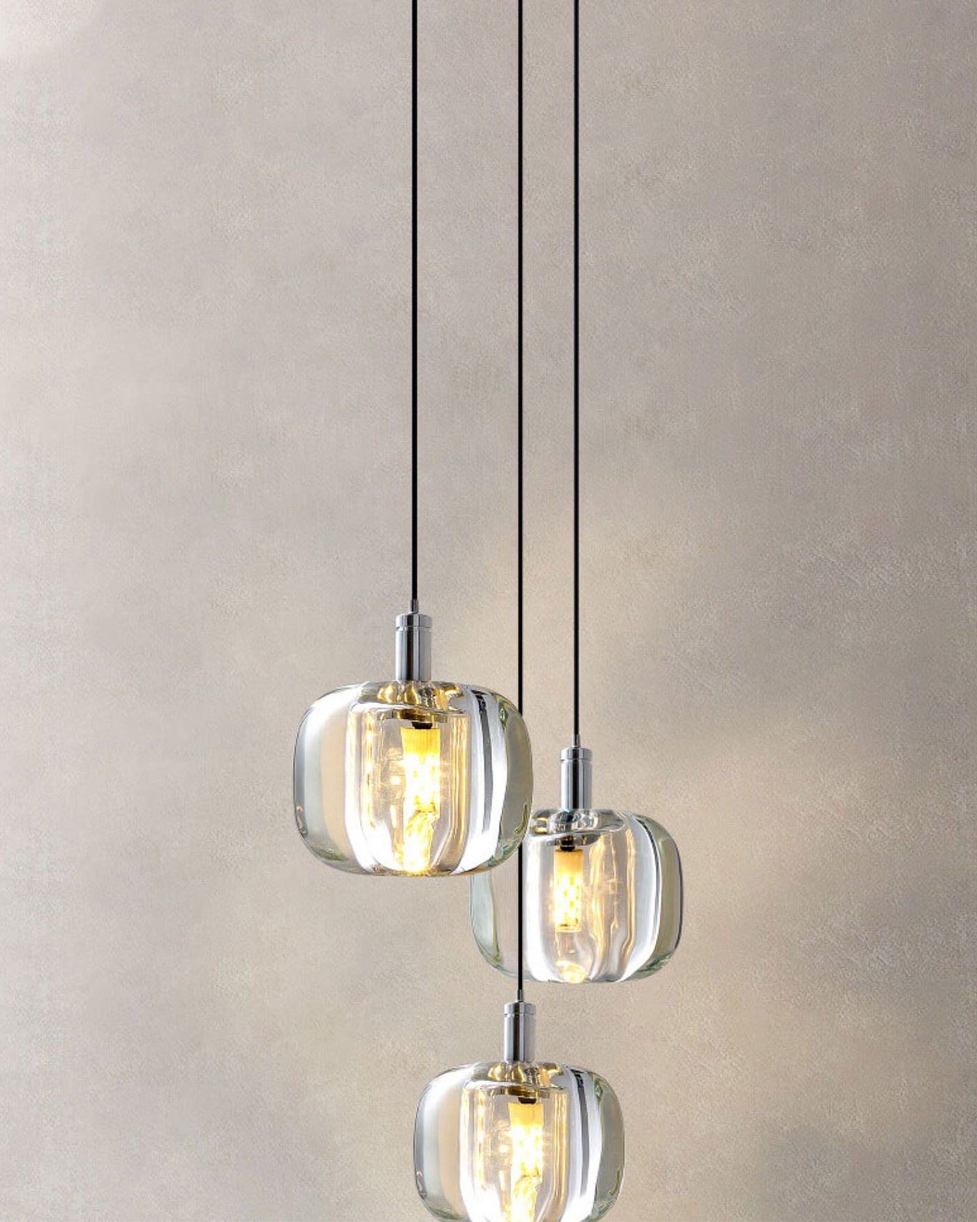 Olverai Colored Glass Multi Pendant Chandelier