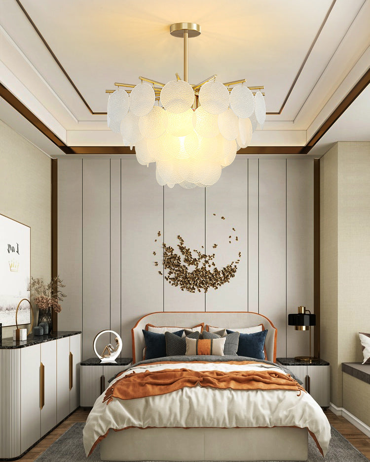 Olverai Tiered Textured Glass Cloud Chandelier