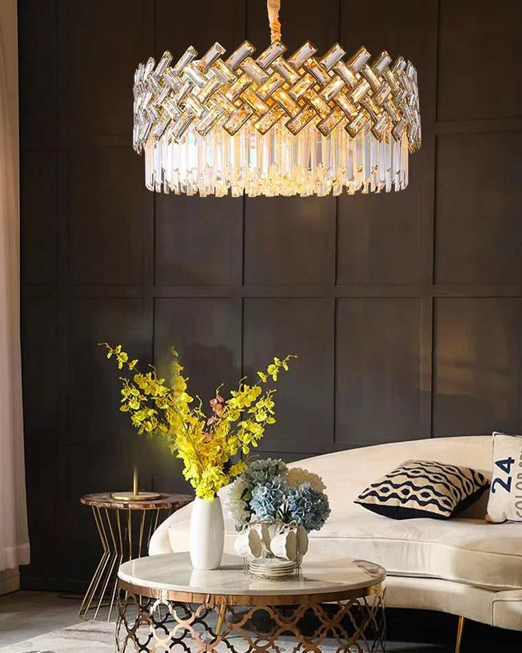 Olverai Shield Crystal Round Chandelier