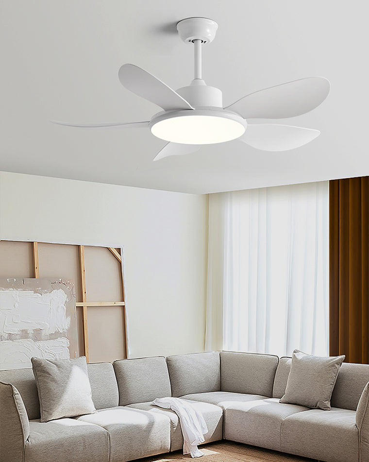 Olverai 5 Wood Blade Ceiling Fan Lamp