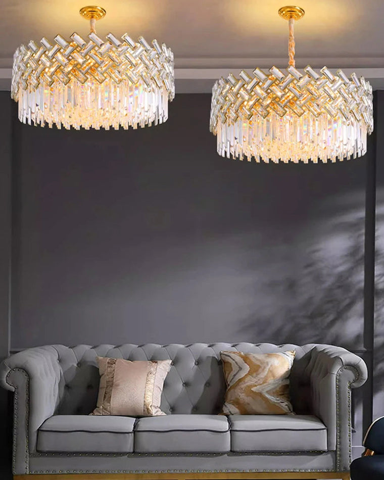 Olverai Shield Crystal Round Chandelier