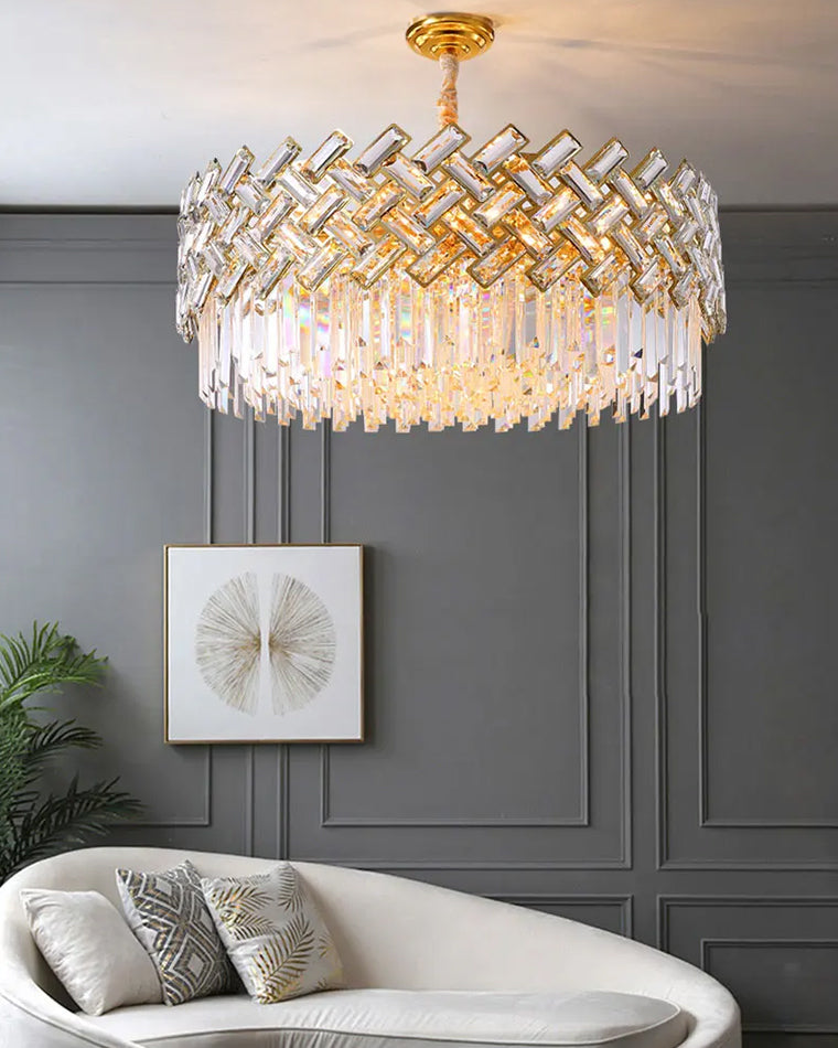 Olverai Shield Crystal Round Chandelier