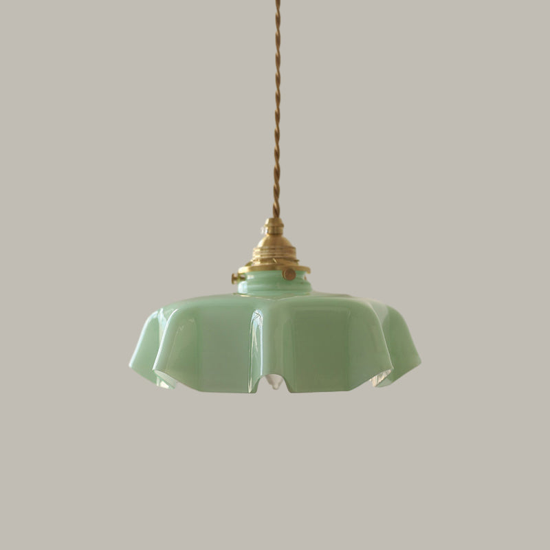 Olverai Retro Coloured/Pink Glass Pendant Light