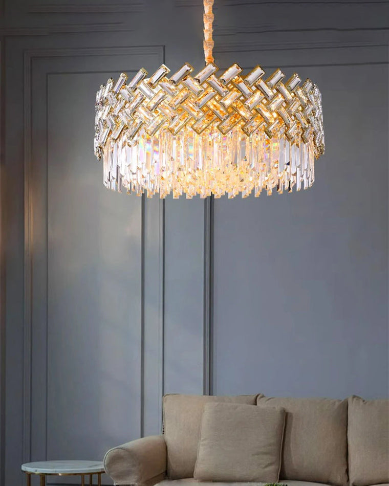 Olverai Shield Crystal Round Chandelier