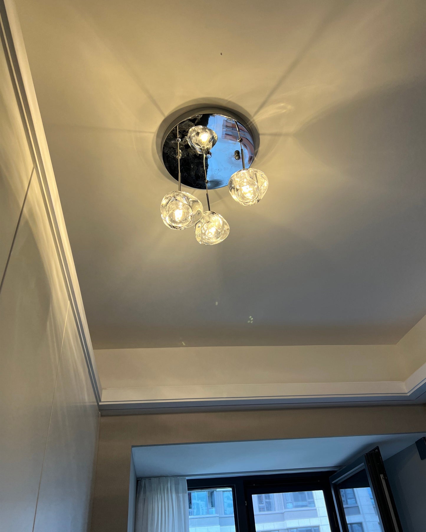 Olverai Colored Glass Multi Pendant Chandelier