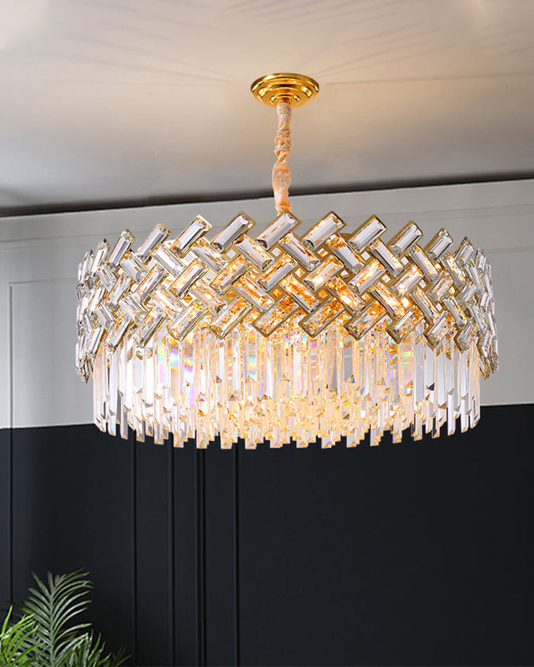 Olverai Shield Crystal Round Chandelier