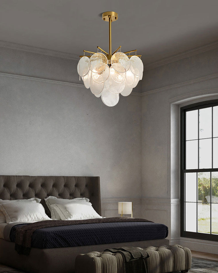 Olverai Tiered Textured Glass Cloud Chandelier
